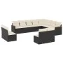 Garden sofa set 12 pieces with black synthetic rattan cushions by , Garden sets - Ref: Foro24-3226469, Price: 652,35 €, Disco...