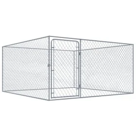 Außenzwinger aus verzinktem Stahl, 2x2x1 m von vidaXL, Hundehütten und Zäune - Ref: Foro24-170819, Preis: 160,08 €, Rabatt: %