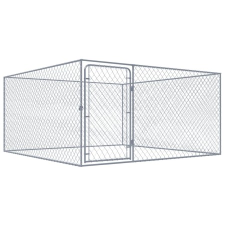 Außenzwinger aus verzinktem Stahl, 2x2x1 m von vidaXL, Hundehütten und Zäune - Ref: Foro24-170819, Preis: 162,61 €, Rabatt: %