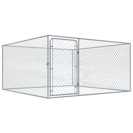 Galvanized steel outdoor kennel 2x2x1 m by vidaXL, Dog kennels and fences - Ref: Foro24-170819, Price: 160,08 €, Discount: %