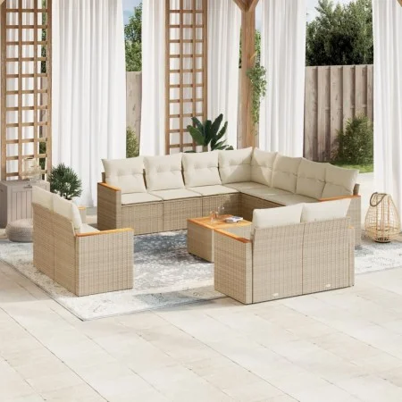 12-teiliges Gartensofa-Set und braune synthetische Rattankissen von , Gartensets - Ref: Foro24-3226506, Preis: 909,09 €, Raba...
