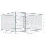 Galvanized steel outdoor kennel 2x2x1 m by vidaXL, Dog kennels and fences - Ref: Foro24-170819, Price: 160,08 €, Discount: %