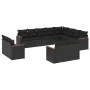 Gartensofa-Set 12-teilig mit schwarzen synthetischen Rattankissen von , Gartensets - Ref: Foro24-3226510, Preis: 871,62 €, Ra...