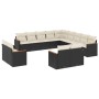 Gartensofa- und Kissenset 13-teilig aus schwarzem synthetischem Rattan von , Gartensets - Ref: Foro24-3226525, Preis: 787,87 ...