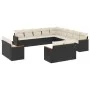 Set de sofás de jardín y cojines 13 pzas ratán sintético negro de , Conjuntos de jardín - Ref: Foro24-3226525, Precio: 829,70...