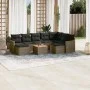 10-teiliges Gartensofa-Set mit grauen synthetischen Rattankissen von , Gartensets - Ref: Foro24-3226550, Preis: 536,78 €, Rab...