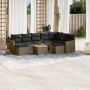 Set de sofás de jardín 10 pzas con cojines ratán sintético gris de , Conjuntos de jardín - Ref: Foro24-3226550, Precio: 520,13 €