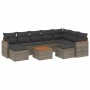 10-piece garden sofa set with gray synthetic rattan cushions by , Garden sets - Ref: Foro24-3226550, Price: 536,73 €, Discoun...