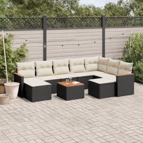 Garden sofa set 10 pieces with black synthetic rattan cushions by , Garden sets - Ref: Foro24-3226546, Price: 498,51 €, Disco...