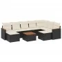 Gartensofa-Set 10-teilig mit schwarzen synthetischen Rattankissen von , Gartensets - Ref: Foro24-3226546, Preis: 532,92 €, Ra...