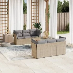 Garden sofa set with beige cushions mix 7 pieces PE rattan by , Garden sets - Ref: Foro24-3255821, Price: 452,12 €, Discount: %