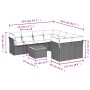 Garden sofa set with beige cushions mix 9 pieces PE rattan by , Garden sets - Ref: Foro24-3255863, Price: 587,84 €, Discount: %