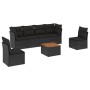 7-piece garden dining set and black synthetic rattan cushions by , Garden sets - Ref: Foro24-3255880, Price: 428,40 €, Discou...