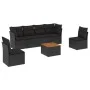 7-piece garden dining set and black synthetic rattan cushions by , Garden sets - Ref: Foro24-3255880, Price: 414,67 €, Discou...
