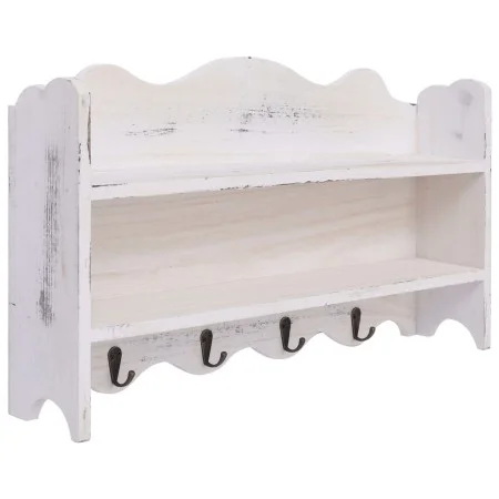 Weiße Wandgarderobe aus Holz, 50x10x30 cm von vidaXL, Hut- und Garderobenständer - Ref: Foro24-284235, Preis: 57,34 €, Rabatt: %