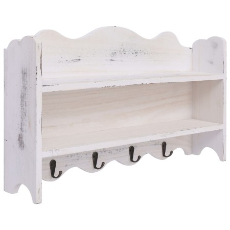 Weiße Wandgarderobe aus Holz, 50x10x30 cm von vidaXL, Hut- und Garderobenständer - Ref: Foro24-284235, Preis: 62,93 €, Rabatt: %