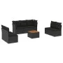 8-piece garden sofa set and black synthetic rattan cushions by , Garden sets - Ref: Foro24-3255894, Price: 468,06 €, Discount: %