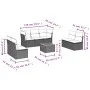 8-piece garden sofa set and black synthetic rattan cushions by , Garden sets - Ref: Foro24-3255894, Price: 468,06 €, Discount: %