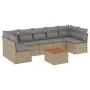 Garden sofa set with beige cushions mix 8 pieces PE rattan by , Garden sets - Ref: Foro24-3255905, Price: 482,14 €, Discount: %