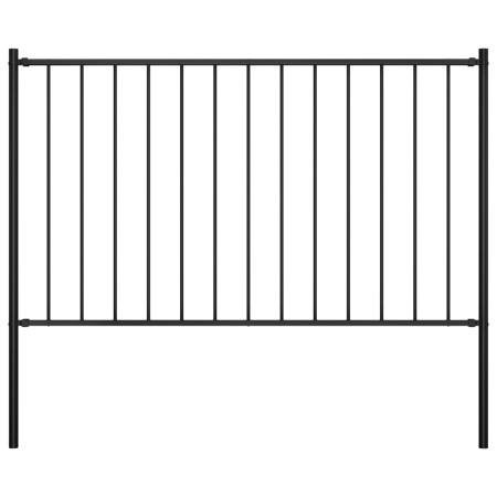 Fence panel and steel posts black powder coating 1.7x1.25m by vidaXL, fence panels - Ref: Foro24-145211, Price: 59,31 €, Disc...