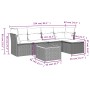 Garden sofa set with beige cushions mix 6 pieces PE rattan by , Garden sets - Ref: Foro24-3255947, Price: 369,87 €, Discount: %