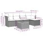 Gartensofa-Set mit beigem Kissenmix, 6-teilig, PE-Rattan von , Gartensets - Ref: Foro24-3255947, Preis: 370,72 €, Rabatt: %