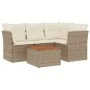 Garden sofa set with cushions 5 pieces beige synthetic rattan by , Garden sets - Ref: Foro24-3255953, Price: 344,98 €, Discou...