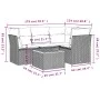 Garden sofa set with cushions 5 pieces beige synthetic rattan by , Garden sets - Ref: Foro24-3255953, Price: 344,98 €, Discou...