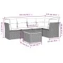 6-teiliges Gartensofa-Set und schwarze synthetische Rattankissen von , Gartensets - Ref: Foro24-3255958, Preis: 357,33 €, Rab...