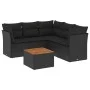 6-piece garden sofa set and black synthetic rattan cushions by , Garden sets - Ref: Foro24-3255964, Price: 382,54 €, Discount: %