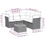 6-piece garden sofa set and black synthetic rattan cushions by , Garden sets - Ref: Foro24-3255964, Price: 382,54 €, Discount: %