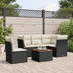 6-piece garden sofa set and black synthetic rattan cushions by , Garden sets - Ref: Foro24-3255972, Price: 357,33 €, Discount: %