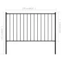 Fence panel and steel posts black powder coating 1.7x1.25m by vidaXL, fence panels - Ref: Foro24-145211, Price: 58,59 €, Disc...