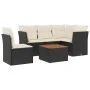 6-piece garden sofa set and black synthetic rattan cushions by , Garden sets - Ref: Foro24-3255972, Price: 357,33 €, Discount: %