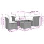 6-teiliges Gartensofa-Set und schwarze synthetische Rattankissen von , Gartensets - Ref: Foro24-3255972, Preis: 361,72 €, Rab...