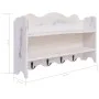 Weiße Wandgarderobe aus Holz, 50x10x30 cm von vidaXL, Hut- und Garderobenständer - Ref: Foro24-284235, Preis: 57,34 €, Rabatt: %