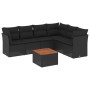 7-piece garden dining set and black synthetic rattan cushions by , Garden sets - Ref: Foro24-3255985, Price: 438,02 €, Discou...