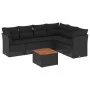 7-piece garden dining set and black synthetic rattan cushions by , Garden sets - Ref: Foro24-3255985, Price: 424,38 €, Discou...