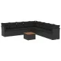 Gartensofa-Set 10-teilig mit schwarzen synthetischen Rattankissen von , Gartensets - Ref: Foro24-3256020, Preis: 600,38 €, Ra...