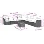 Gartensofa-Set 10-teilig mit schwarzen synthetischen Rattankissen von , Gartensets - Ref: Foro24-3256020, Preis: 600,38 €, Ra...