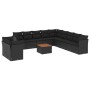 Garden sofa set 12 pieces with black synthetic rattan cushions by , Garden sets - Ref: Foro24-3256055, Price: 827,47 €, Disco...