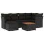 7-piece garden dining set and black synthetic rattan cushions by , Garden sets - Ref: Foro24-3256076, Price: 428,32 €, Discou...