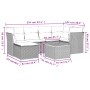 7-teiliges Garten-Essset und schwarze Kissen aus synthetischem Rattan von , Gartensets - Ref: Foro24-3256076, Preis: 445,10 €...