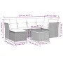 Set de comedor de jardín 7 pzas y cojines ratán sintético negro de , Conjuntos de jardín - Ref: Foro24-3256076, Precio: 431,2...