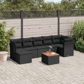 8-piece garden sofa set and black synthetic rattan cushions by , Garden sets - Ref: Foro24-3256083, Price: 509,54 €, Discount: %