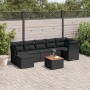 Set de sofás de jardín 8 piezas y cojines ratán sintético negro de , Conjuntos de jardín - Ref: Foro24-3256083, Precio: 506,81 €