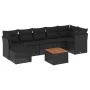 8-piece garden sofa set and black synthetic rattan cushions by , Garden sets - Ref: Foro24-3256083, Price: 490,63 €, Discount: %