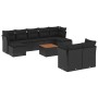 Gartensofa-Set 10-teilig mit schwarzen synthetischen Rattankissen von , Gartensets - Ref: Foro24-3256202, Preis: 616,01 €, Ra...