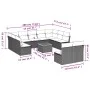 Garden sofa set 12 pieces with black synthetic rattan cushions by , Garden sets - Ref: Foro24-3256216, Price: 655,18 €, Disco...