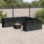 Garden sofa set 12 pieces with black synthetic rattan cushions by , Garden sets - Ref: Foro24-3256237, Price: 795,04 €, Disco...